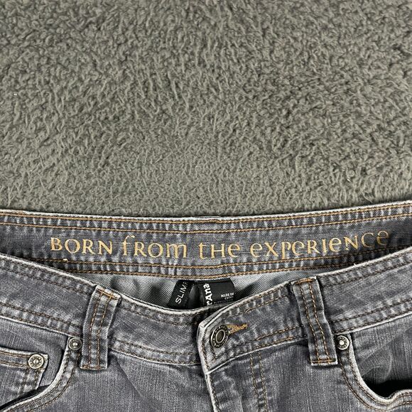 Prana Jeans Mens 32x34 Gray Bridger Slim Fit Dark Wash Denim Stretch Outdoor - Picture 3 of 16